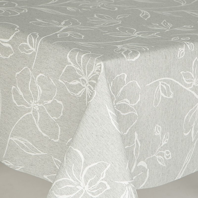 Glam Stencil Flower 182cm Wipe Clean Tablecloth 5055451918416
